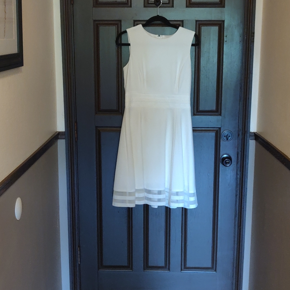 Snow white colored Calvin Klein Dress. Size 10